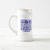 Aquinas Citaat Kijk Wat God Jou Gegeven Heeft Blau Bierpul (Links)