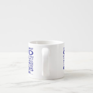 Aquinas Citaat Kijk Wat God Jou Gegeven Heeft Blau Espresso Kop