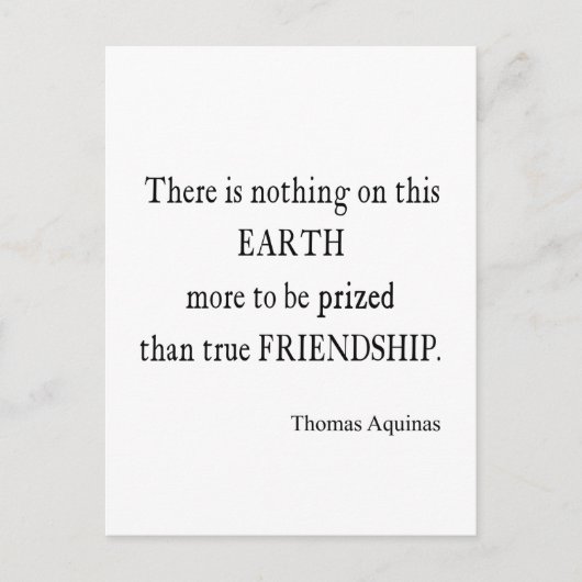 Aquinas Friendship Inspirerend Quote Briefkaart (Voorkant)