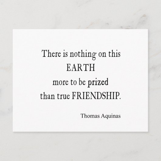  Aquinas Friendship Inspirerend Quote Briefkaart (Voorkant)