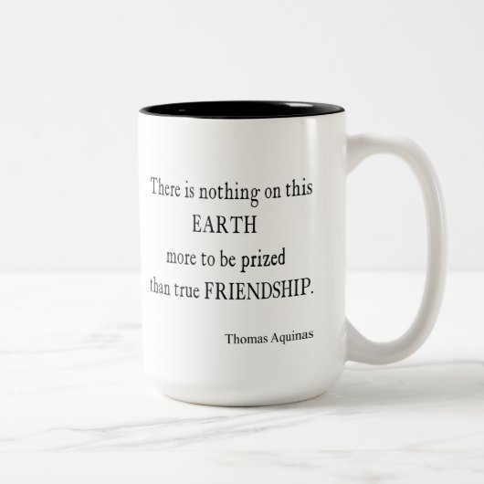  Aquinas Friendship Inspirerend Quote Tweekleurige Koffiemok (Rechts)
