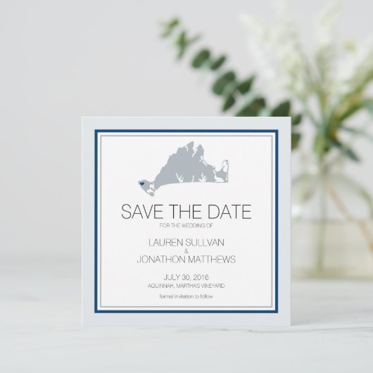 Aquinnah Martha's wijnwerf | Datum opslaan Save The Date (Staand voorkant)