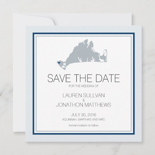 Aquinnah Martha's wijnwerf | Datum opslaan Save The Date (Voorkant)