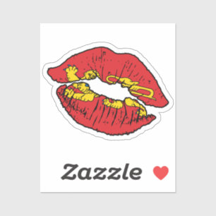 Aquitaine Aquitaanse lippenstift liefde vlag Sticker