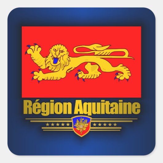 Aquitaine Vierkante Sticker (Voorkant)