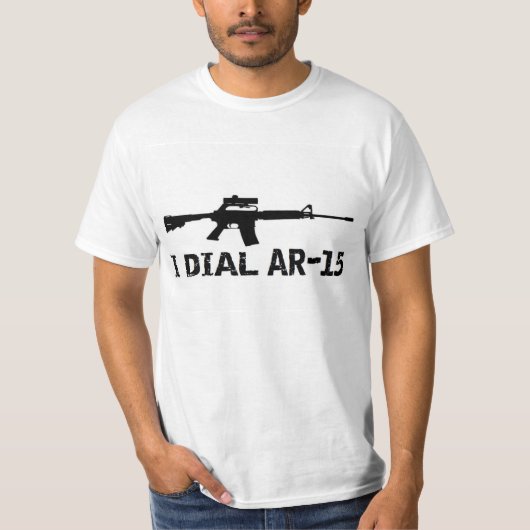 Ar15 2e amendement "I DIAL AR-15" PRO PISTOOL T-shirt (Voorkant)