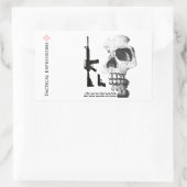 AR15 92FS met schedel Rechthoekige Sticker (Tas)