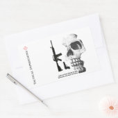 AR15 92FS met schedel Rechthoekige Sticker (Envelop)
