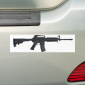 AR15 aanvalgeweer Bumpersticker (Op auto)