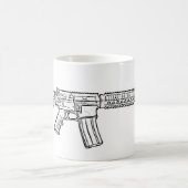 AR15 flattop met vierling rail Koffiemok (Center)