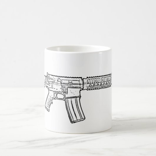 AR15 flattop met vierling rail Koffiemok (Center)