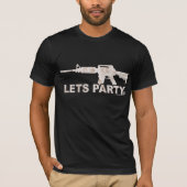 AR15 Lets Party Dirty White T-shirt (Voorkant)