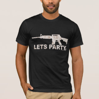 AR15 Lets Party Dirty White T-shirt