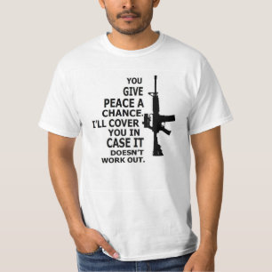 AR15, M16, 2e amendement - GEEF VREDE EEN KANS T-shirt