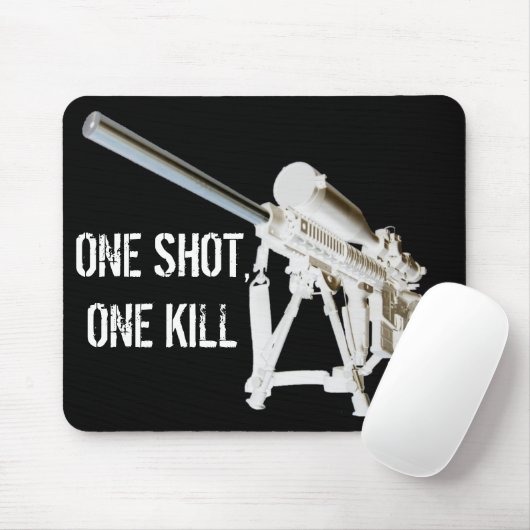 AR15 Muismat - Eén schot, één dood (Met muis)
