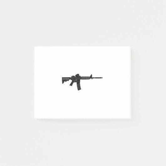 AR15 Rifle Silhouette Post-it® Notes (Voorkant)