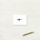 AR15 Rifle Silhouette Post-it® Notes (Op bureau)