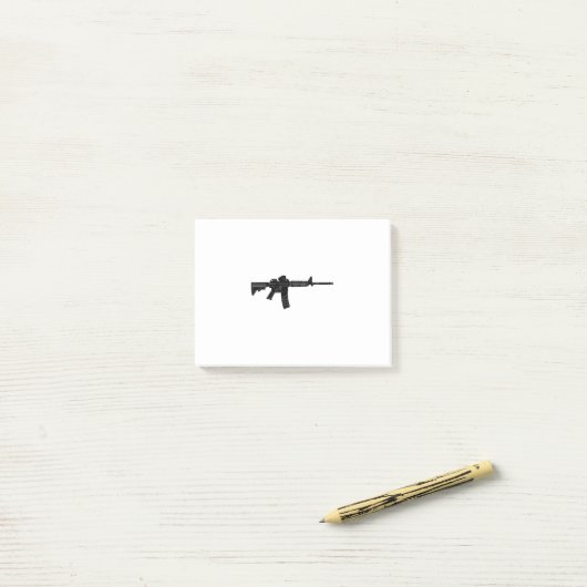 AR15 Rifle Silhouette Post-it® Notes (Op bureau)