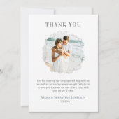 *~* AR16 Elegant FOTO QR code DIY Wedding Bedankkaart (Voorkant)