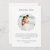 *~* AR16 Elegant FOTO QR code DIY Wedding Bedankkaart (Voorkant / Achterkant)