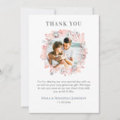 *~* AR16 Waterverf Elegante Trendy bruiloft Dank Bedankkaart (Voorkant)