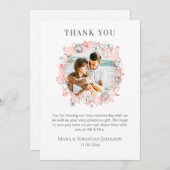 *~* AR16 Waterverf Elegante Trendy bruiloft Dank Bedankkaart (Voorkant / Achterkant)