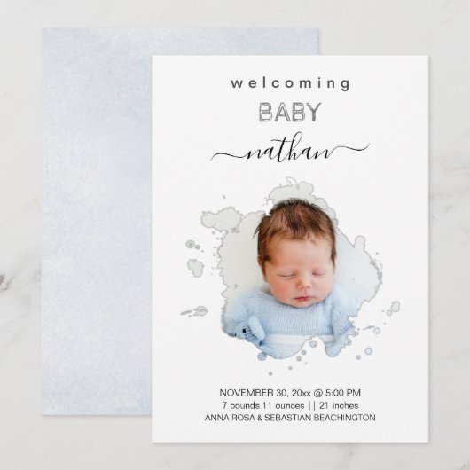 *~* AR21 Aankondiging van Artsy Photo BOY Girl (Voorkant / Achterkant)