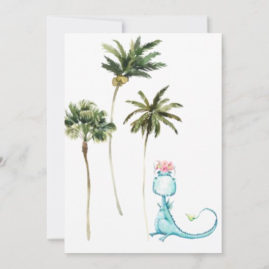 *~* AR21 Dragon Dinosaur 2 TWEE Fotodag  Kaart (Achterkant)