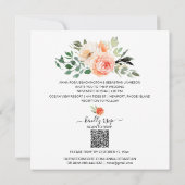 *~* AR21 QR RSVP Gold Cicles Flowers WEDDING I Inv Kaart (Achterkant)