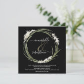 *~* AR21 RSVP Pampas Grass QR WEDDING Kaart (Staand voorkant)
