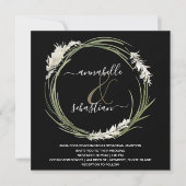 *~* AR21 RSVP Pampas Grass QR WEDDING Kaart (Voorkant)