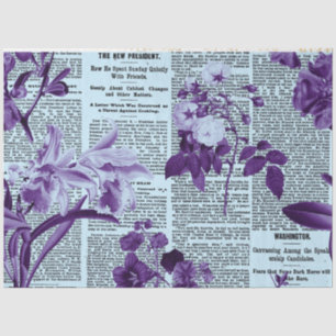 ** AR23 Bloemen  Victoriaans ontkoppeling  Tissuepapier