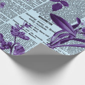 * AR23 Floral Flower Victoriaans Newspaper Cadeaupapier (Hoek)
