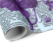* AR23 Floral Flower Victoriaans Newspaper Cadeaupapier (Rol Hoek)