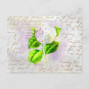 ** AR23 Floral Old Handwrite  Romantic Briefkaart