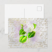 ** AR23 Floral Old Handwrite  Romantic Briefkaart (Voorkant / Achterkant)