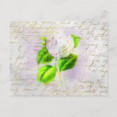 ** AR23 Floral Old Handwrite  Romantic Briefkaart (Voorkant)