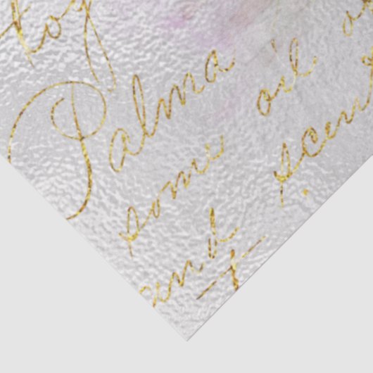 ** AR23 Floral Old Handwriting ontkoppeling Tissuepapier (Detail)