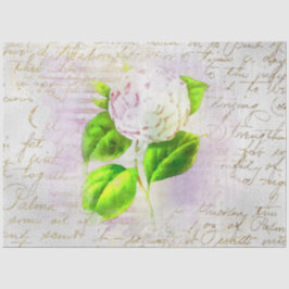 ** AR23 Floral Old Handwriting  ontkoppeling Tissuepapier