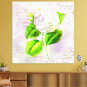 ** AR23 Floral Old Handwriting  Victoriaans Canvas Afdruk (Insitu (Woonkamer))