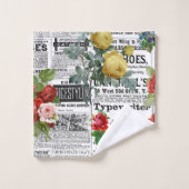 * AR23 Krantenkrant voor  kranten van Floral Flowe Bad Handdoek (Wasdoekje)