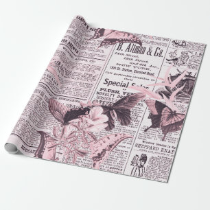 * AR23  krantenpapier voor vlinderbloemigen Cadeaupapier