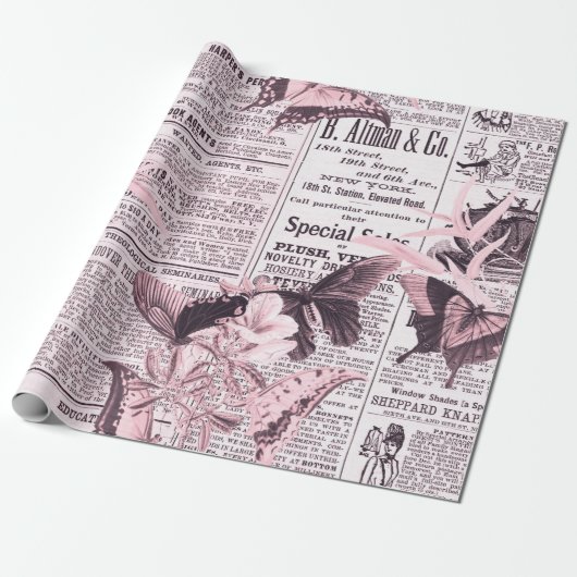 * AR23  krantenpapier voor vlinderbloemigen Cadeaupapier (Uitgerold)