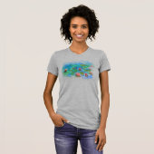 ** AR23 Monet Lily Pads Pond Angel Cherub Grey T-shirt (Voorkant volledig)