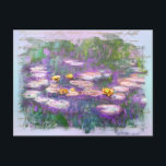 ** AR23 Monet Lily Pads Pond Old Handwriting Postc Briefkaart<br><div class="desc">BRIEFKAART POST KAART ) Classic Monet met Old faux Gold Handwriting en een subtiele Rainbow Pastel achtergrond. De achtergrond is zacht Pastel en regenboog van kleur. Energetically Enhanced Elegant Feminine Romantische Ephemera Bloemschilderij Artistiek Uniek Creatief Modern en Romantisch Oud (ZOEK AR23 voor soortgelijke design) De is een Shabby Chic, Vrouwelijk...</div>