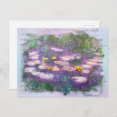 ** AR23 Monet Lily Pads Pond Old Handwriting Postc Briefkaart (Voorkant / Achterkant)