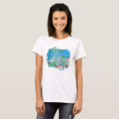 ** AR23 Monet Lily Pads Pond Schilderen T-Shirt (Voorkant volledig)