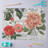 ** AR23 Oude  ontkoppeling van Floral Victoriaans  Tissuepapier (Craft)