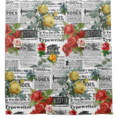 * AR23 Rozen  Krantenpapier voor bloemen Douchegordijn (Voorkant)