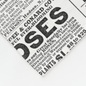 * AR23 Rozen Krantenpapier voor bloemen Fleece Deken (Hoek)